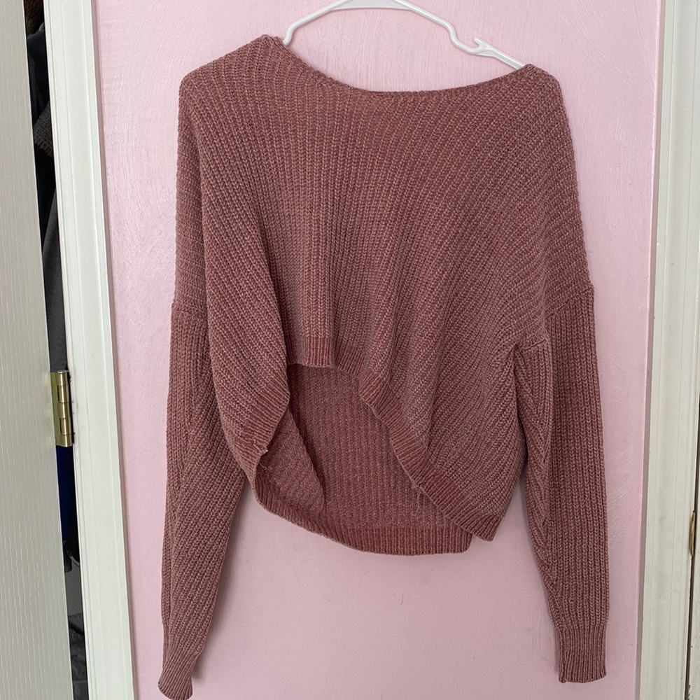 •shein cropped pink sweater